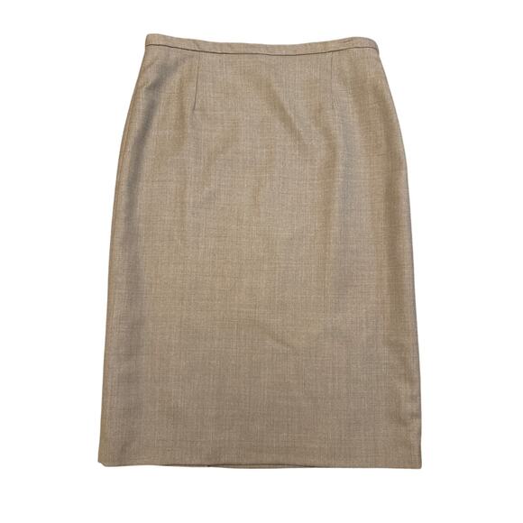 Vintage Women's Pendleton Tan Wool Pencil Skirt Size 8 - Picture 1 of 7